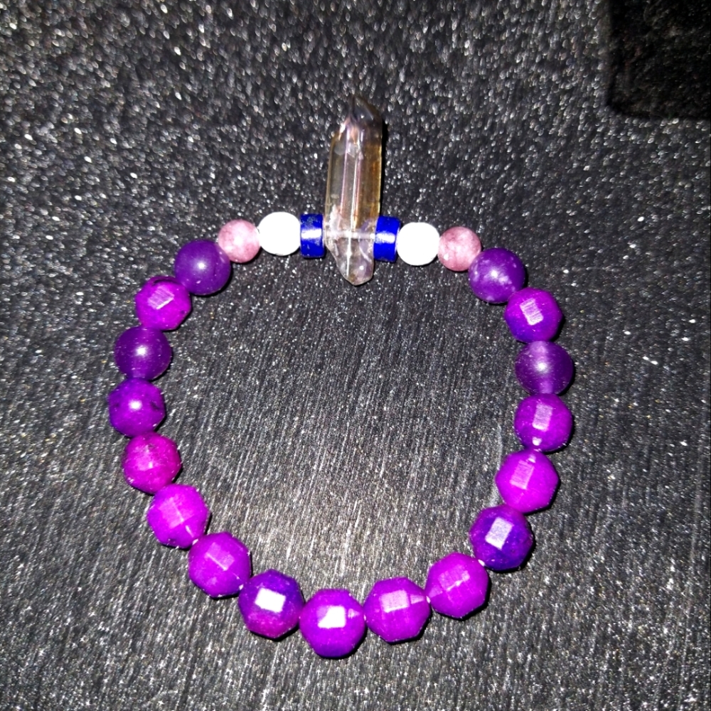 Handmade Purple Agate Bracelet